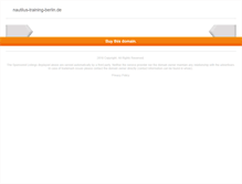 Tablet Screenshot of nautilus-training-berlin.de